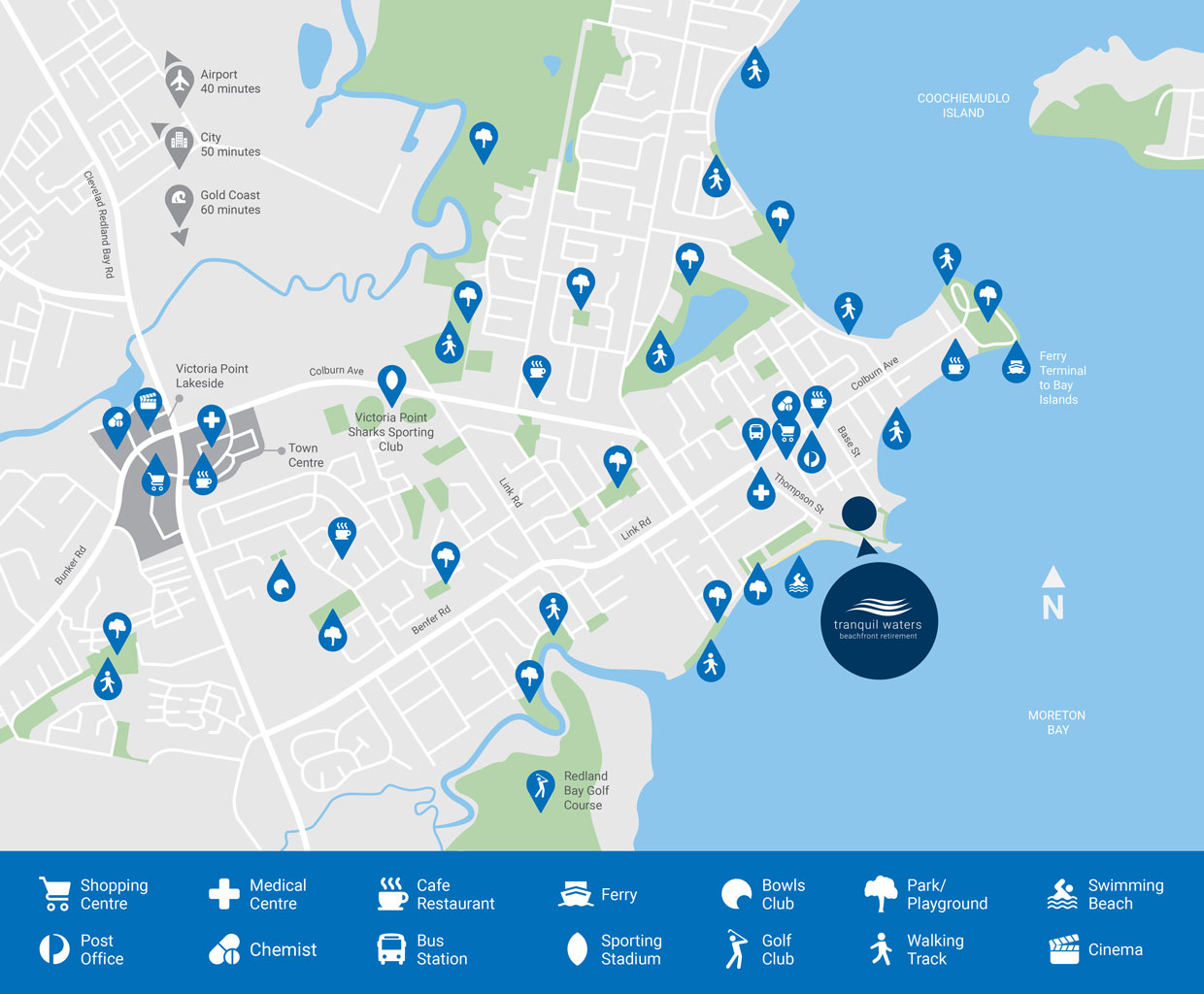 Tranquil Waters Location Map